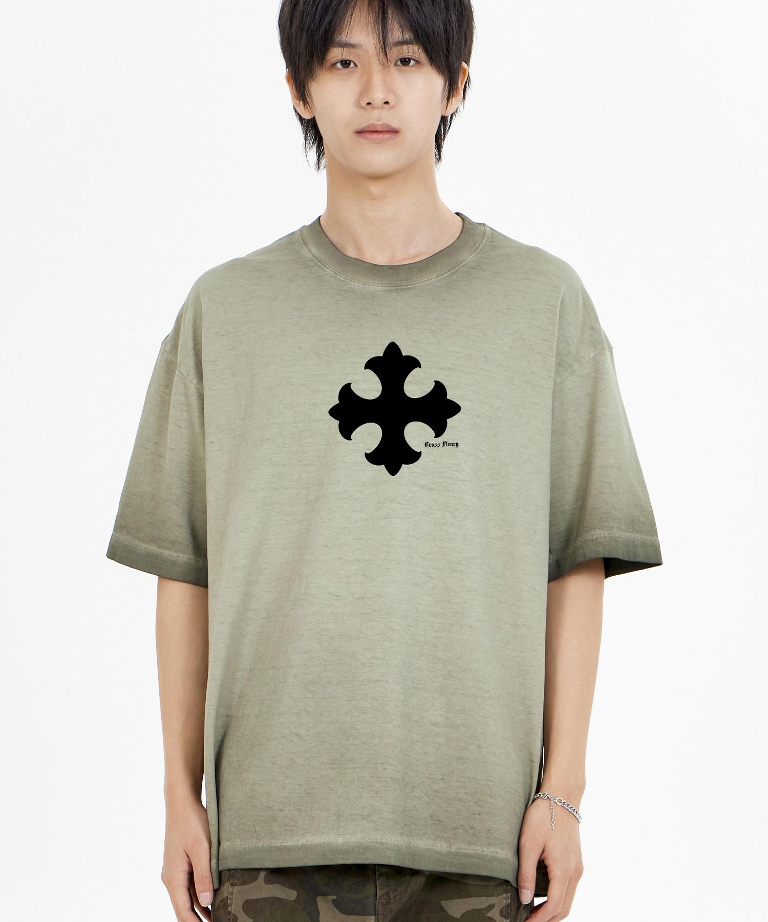 Biel Cross Flurry Pigment Short Sleeve T-Shirt Khaki M