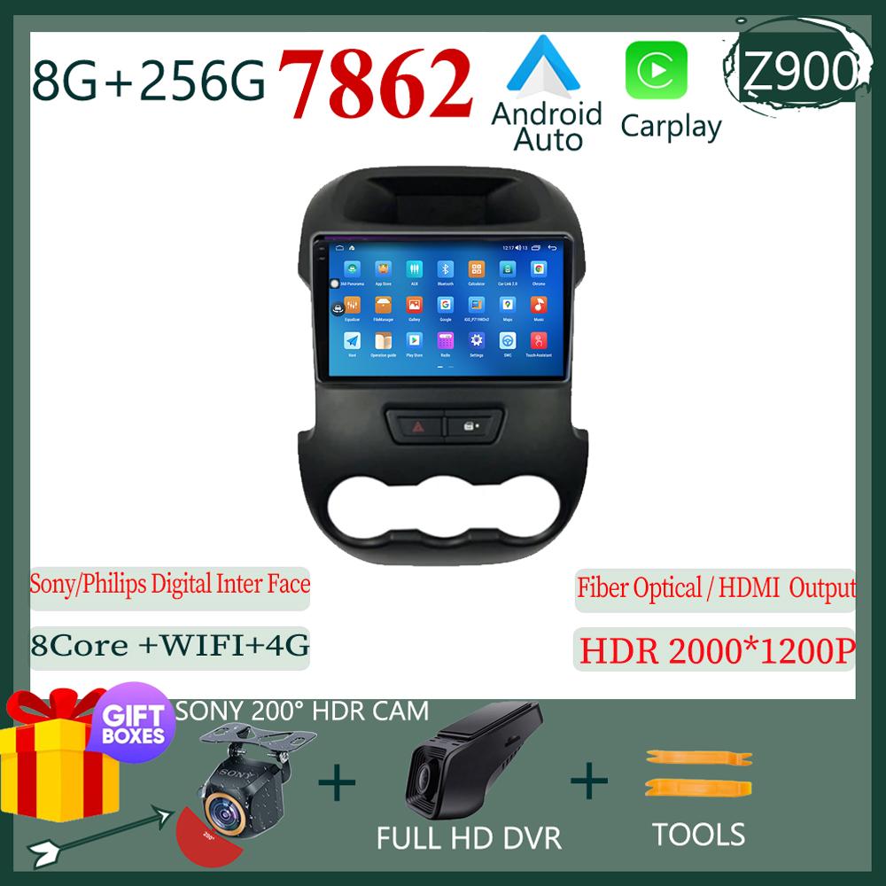 Android Auto Carplay Android 14 For Ford Ranger 2015 2016 2017 2018 -2020 Car Stereo Multimedia Player GPS HDR Screen Navigation