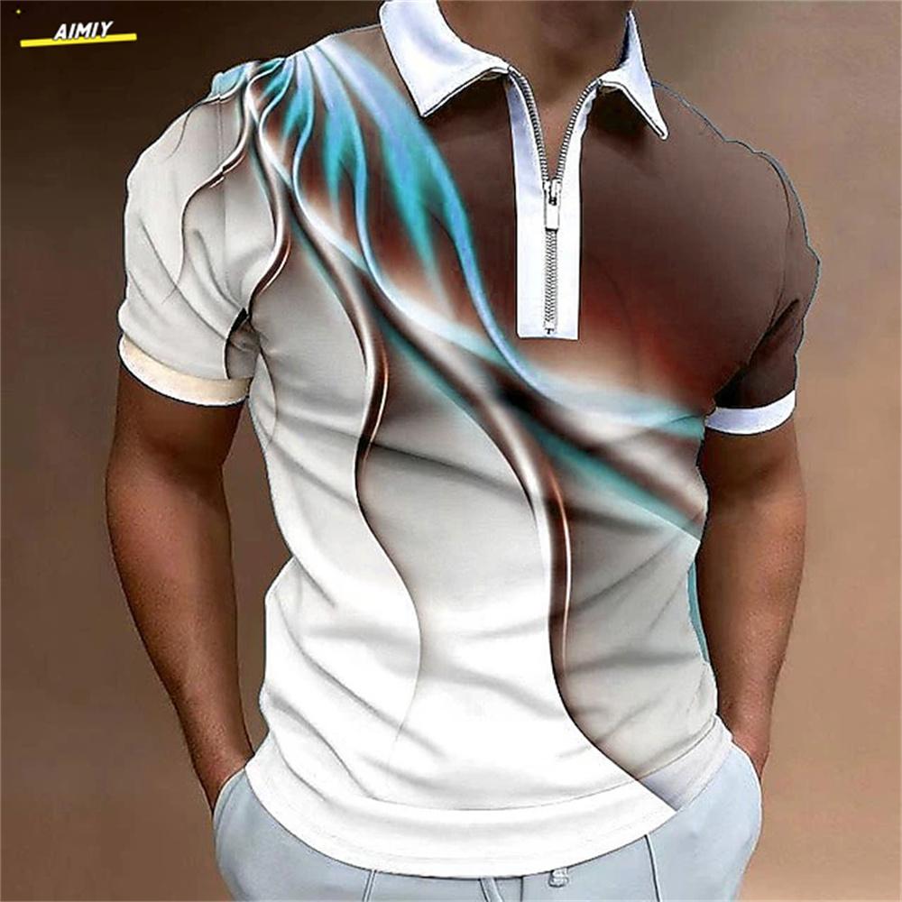 Men's short sleeved polo shirt, breathable business T-shirt, innovative