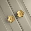 1pcs Pure Brass Handle Drawer Flower Knobs and Handles Single Hole for Dresser Wardrobe Cabinet TV Cabinet Wine Cabinet Knobs