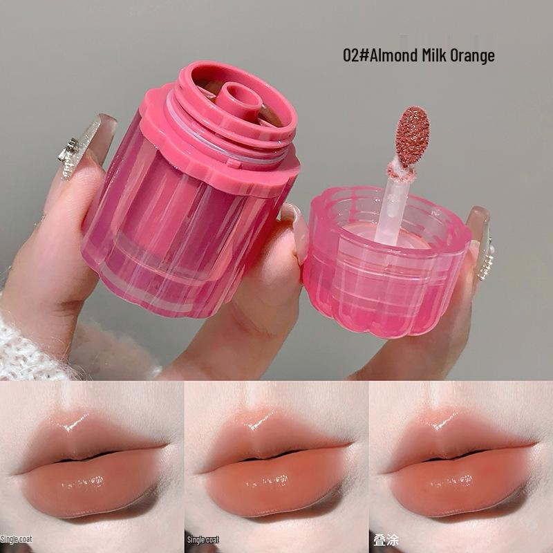 Gege Bear Dual-Tone Lip Gloss: Pure Desire, Glass-Finish, Long-Lasting, Student-Friendly