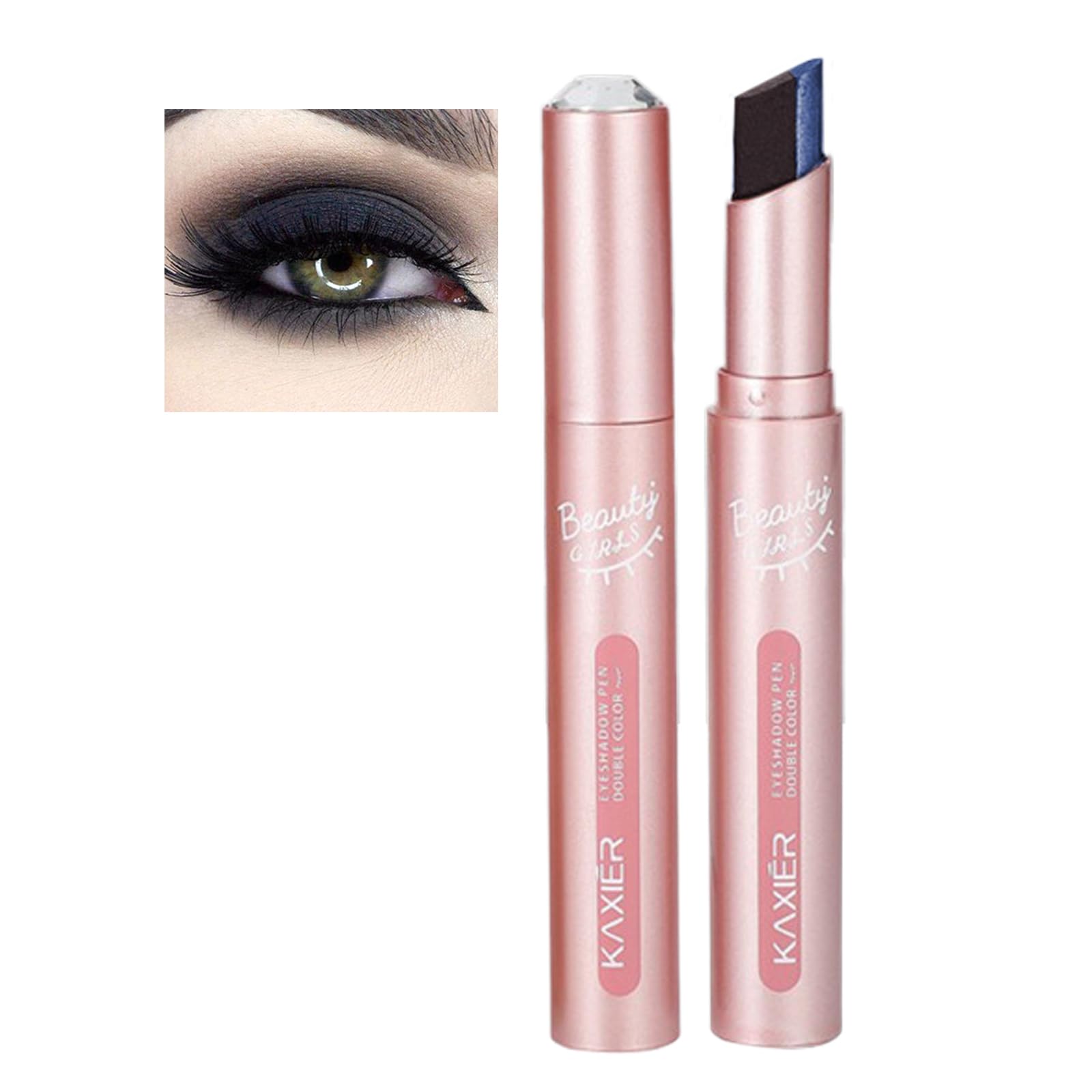 

DayaEmmoTQ Eyeshadow and Shiny Pearl Eye Bag and No Smudging or Highly Eyeshadow Pencil Blueberry Stick, 2-Color, Sparkling, Gradient, Pencil,