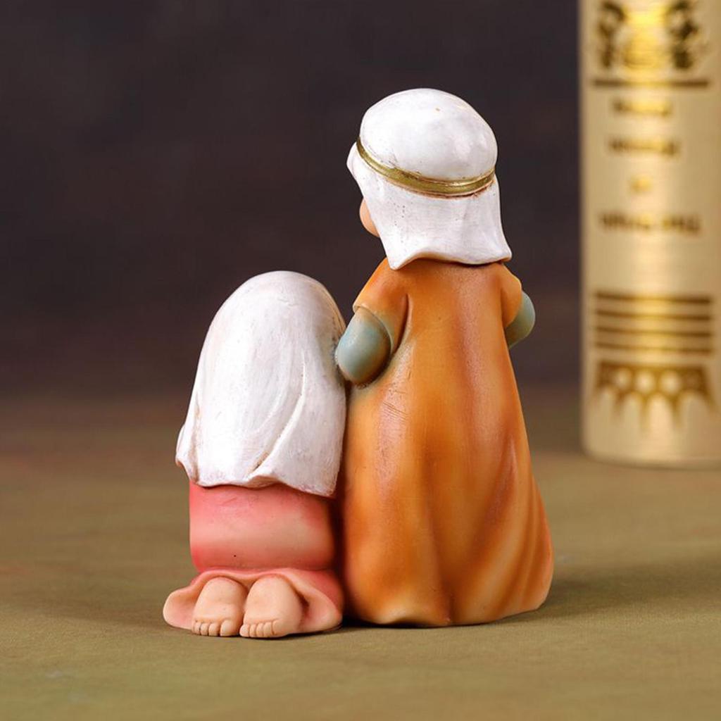 Cartoon Holy Family Statue Decoration Resin Christmas Nativity Scene Decor Figurine Desktop Birth Of Jesus Statue Home Decor