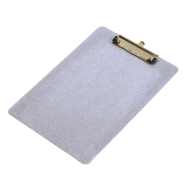 A4 Document Clipboard Glitter Clipboards Acrylic Hanging Clipboard Office School Supplies for Teacher Women Man