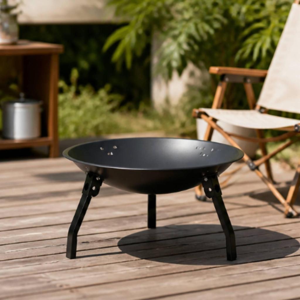 Folding Fire Bowl Foldable Outdoor Fireplace Compact for Campers
