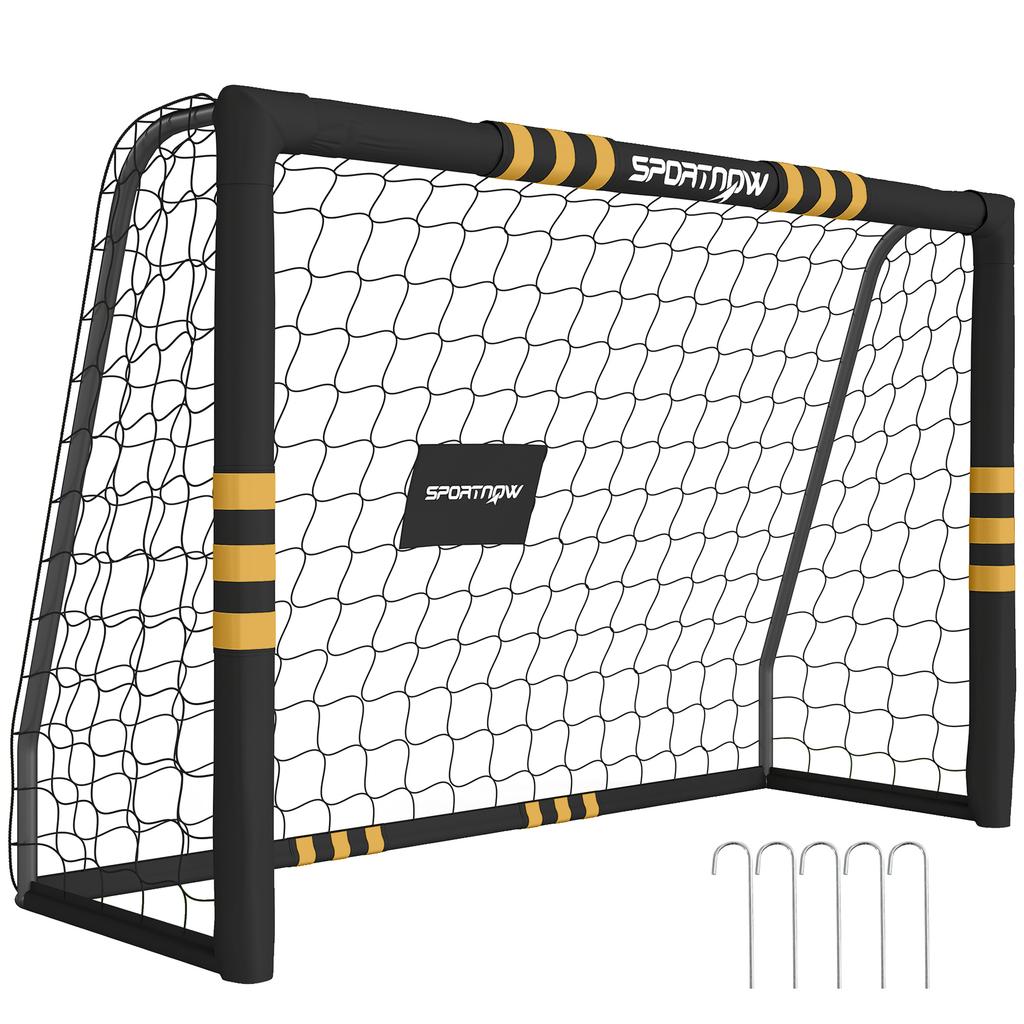Football Goal, 6 x 4ft Portable Football Net with Ground Stakes
