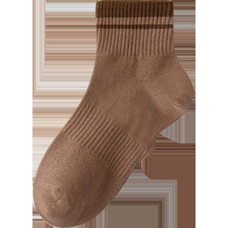 Spring sweet girls' socks, women's sports socks, student sweat-absorbing breathable solid color women's short socks