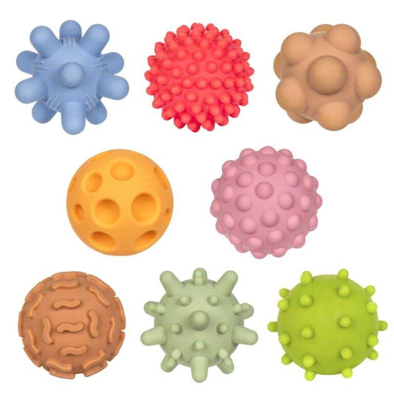 sensory balls 8 pcs pastel