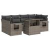VidaXL Salon de jardin avec coussins 7 pcs gris résine tressée 3326431