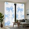2 Pieces Blue Butterfly Pattern Curtains   Polyester Fabric   Machine Washable   Suitable for Bedroom Living Room Decoration