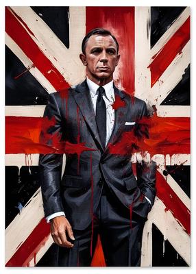 Plakat james bond abstrakcja