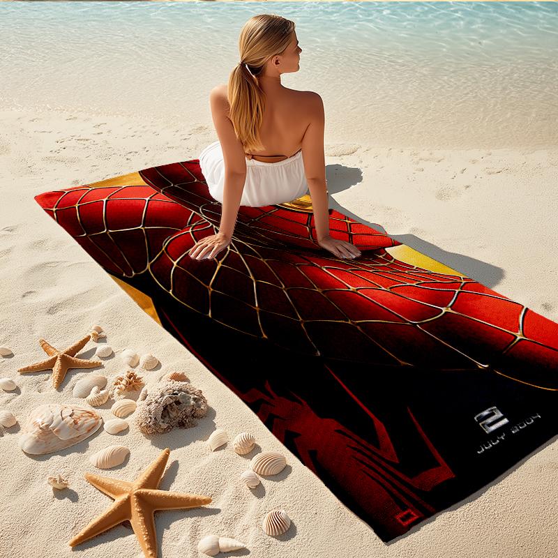1Pc Spiderman Suit Beach Towel, Quick Dry, Multi-Use for Beach Pool Gym Yoga Home Travel, Christmas, Halloween, Xmas Gift S929480