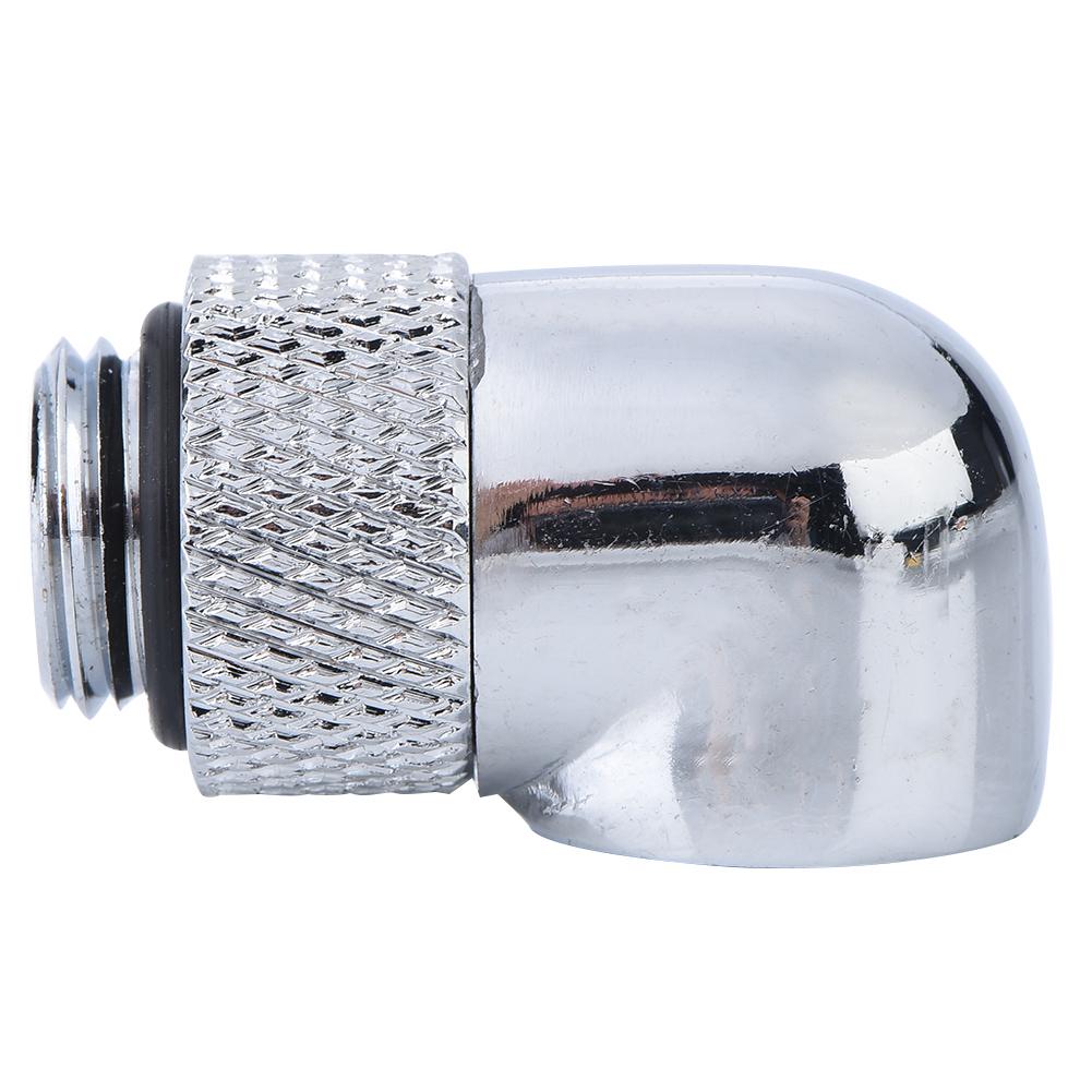 90 Degree Angle   Tube Fitting PC Water Cooling G1Celsius4 Thread Elbow Connector Black