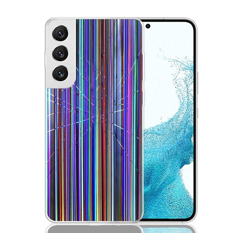 Broken Phone Screen Phone Case For Samsung Galaxy S26 S25 Edge S24 S23 FE S22 Ultra S21 Plus S20 + Fundas Cover Coque Galaxy S25