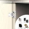 2 Pack Antique Steel Closing Cabinet Hinges 1/2Inch Overlays Half Hide Designs Portable for Kitchen Cabinet Door