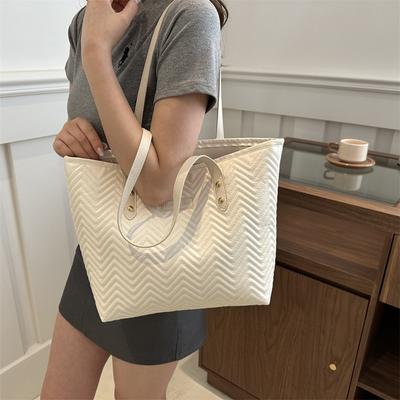 Women'S Bag Fashionable Shoulder Bag Texture Solid Color Underarm Bag Large Capacity Niche Foreign Style Versatile Tote Bag
