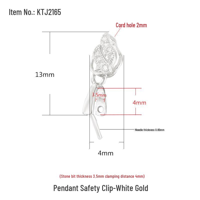 

Sterling Silver S925 Pendant Buckle Necklace Clasp for Jade Crystal Accessories 925 Silver