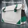 Oversized Canvas Crossbody Shoulder Organizer With Spacious Compartments&Wide Mouth Access For Construction Tool Storage