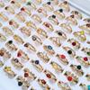 10 Stück Bunter Kristall Zirkonia Doppel-Schicht Fingerring Schmuck Fingerring für Mädchen