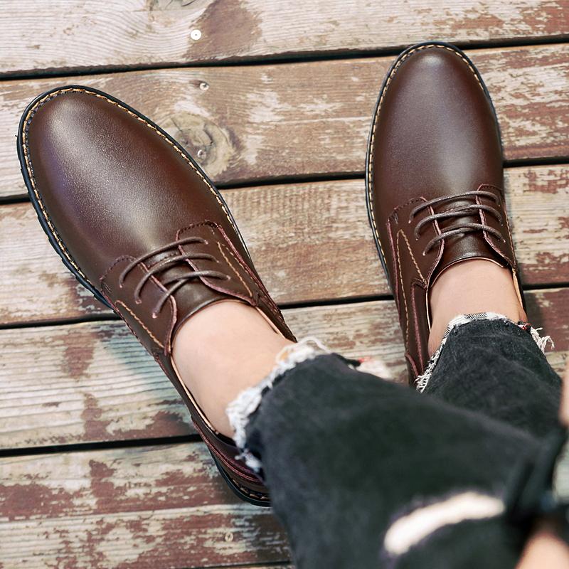 Мужские черные туфли из натуральной кожи — фото 5