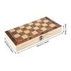 3-in-1 Foldable Solid Wood Chess Set with Exquisite Craftsmanship
