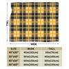 Yellow Tartan Blanket Quality Warm Bedding Throws Winter Girls Boys Living Room Pattern Bedspread