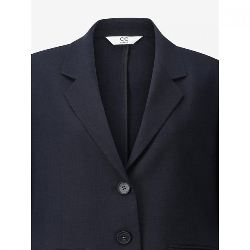 Cc Collect Linen Blend Half Sleeve Single Jacket C252msf136