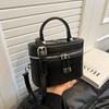 Borsa a tracolla a tinta unita in PU da donna, borsa per riporre oggetti, alla moda, grande capacità, può contenere cosmetici, gioielli, cellulare