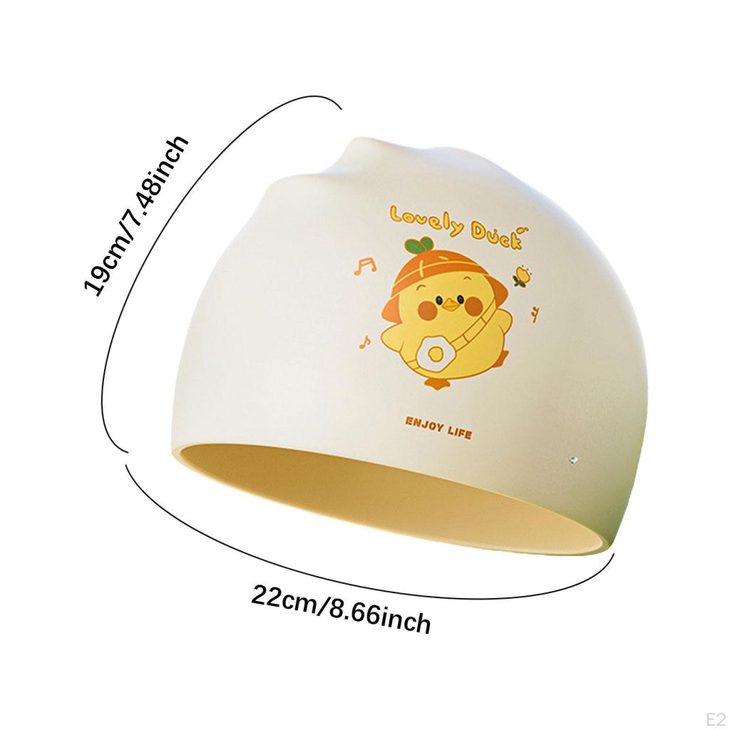 Cartoon Swimming Cap for Girls, Boys, Teenagers, Cap, Shower Diving, Beach, Surfing