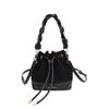 Fashion contrasting handbag women's 2025 new Korean version ins retro bucket bag super hot shoulder crossbody bag