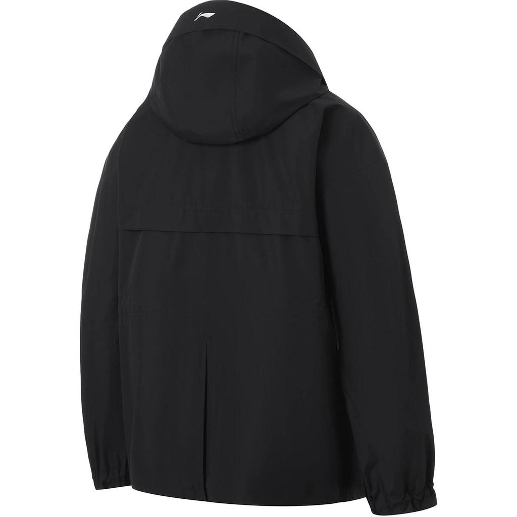 Li Ning Fitness Series Loose Hooded Comfortable Casual Zip Windbreaker Women Outerwear Black AFDU076-3