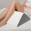 Knee Wedge Pillow Comfort Washable for Back Sleeping Reading White Gray