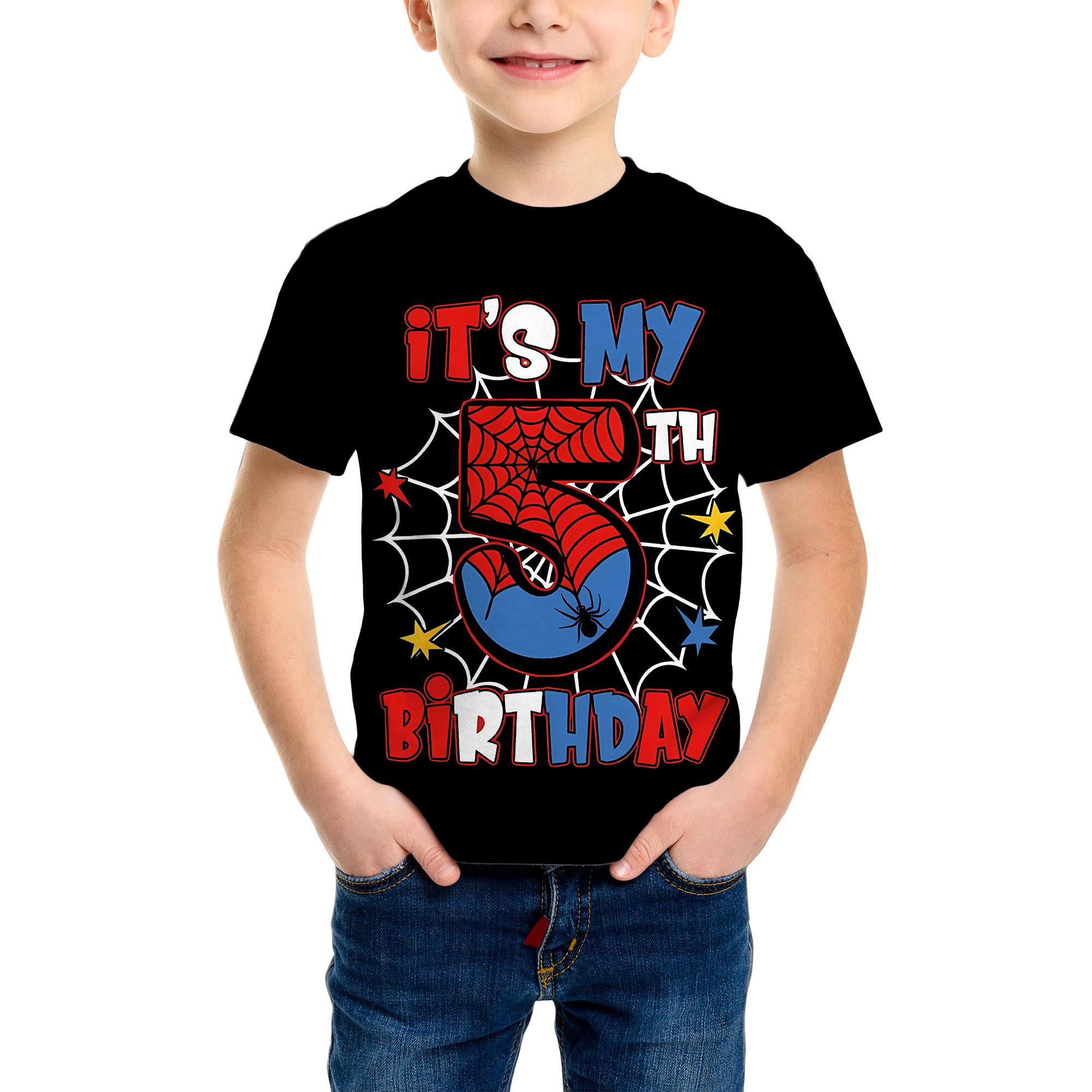 3D Pattern Printing Fashion T-Shirt Element Printing Summer New Boy Personalized Cool Tops Kids Funny T Shirt 110