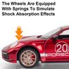 1:24 911 Turbo S GT3 RSR Toy Alloy Car Model Sound Light Pull Back Simulation Vehicle Model Collection Gifts for Friend
