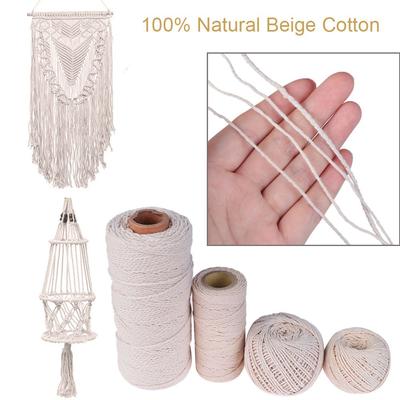 Twisted Gift Packing Christmas DIY Rope Twine String 100% Natural Beige Cotton Sewing Cords