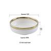 Keramická polévková mísa Abay s pozlaceným okrajem, 8 palců
