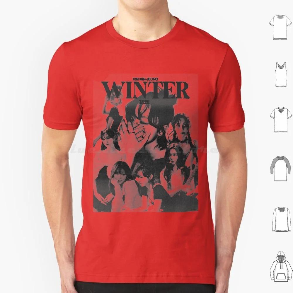 2026 Vintage Style Winter From Aespa Retro K-Pop Idol Design T Shirt Big Size Cotton Korean Kpop Japan Anime Aespa Winter