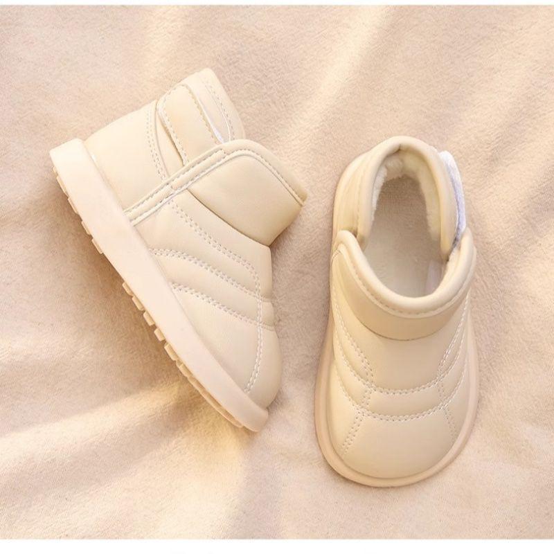 Waterproof Fleece-Lined Snow Boots for Toddlers (Ages 1-3) - Soft Sole First Walker Shoes for Boys & Girls