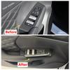 Car Door Armrest Window Lift Button Panel Cover Trim For Mitsubishi Outlander  - 2026 ABS Carbon Fiber / Black Accessories
