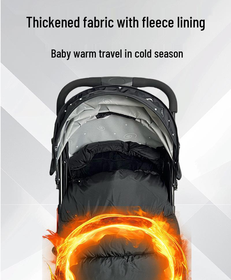 Warm Waterproof Baby Sleeping Bag for Stroller - Winter Footmuff, Thickened, Kick-Proof, Windproof, Cold-Resistant for Outdoor Use