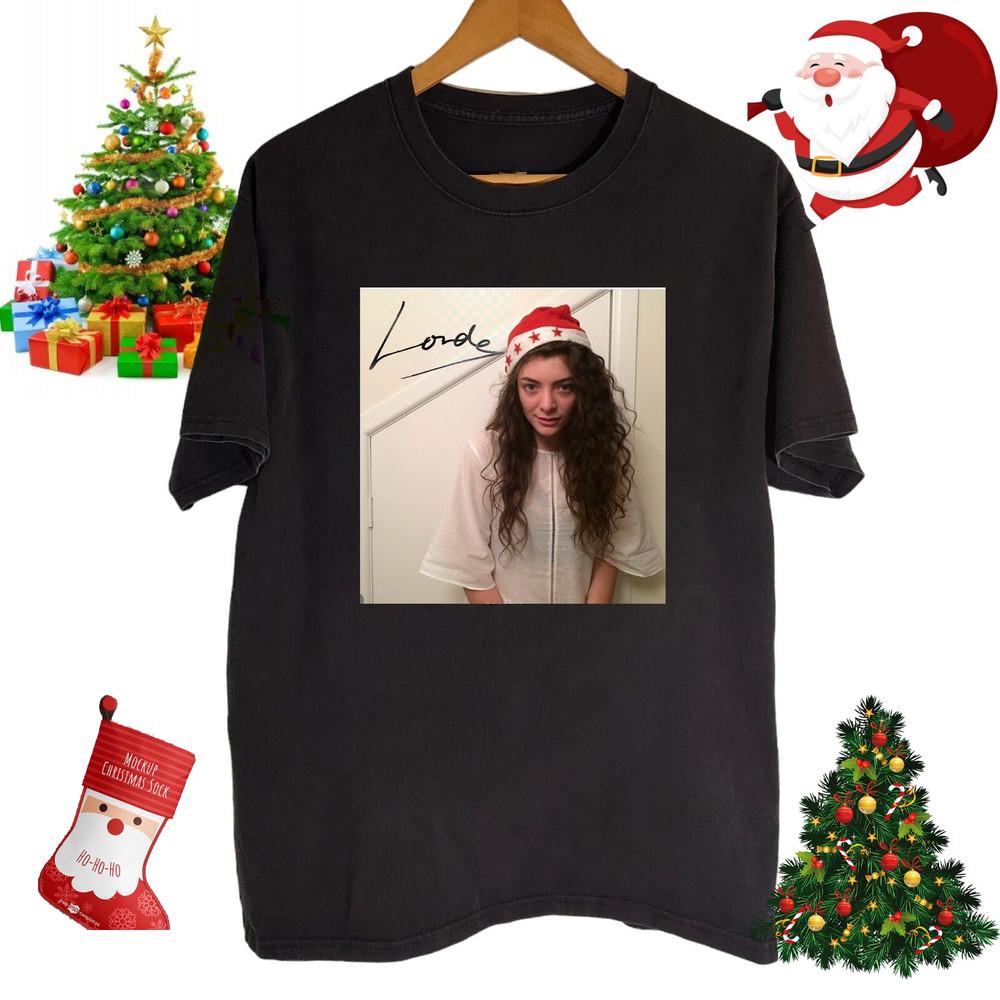 

Lorde Santa Hat Black Cotton Shirt Full size S5XL XMas Gift T80 Unisex T-Shirt XXXXL