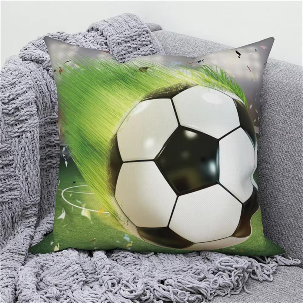Football Print Pillowcase Home Decor Cushion Cover Sofa Car Throw Pillow Sham Decorative Case Unisex Room Accent