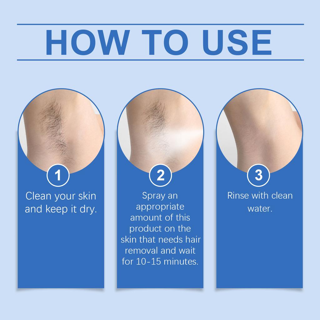 Hair Removal Spray Is Gentle And Non-irritating, Moisturizing, Smooth Body Skin, Delicate Hair Removal.100ML