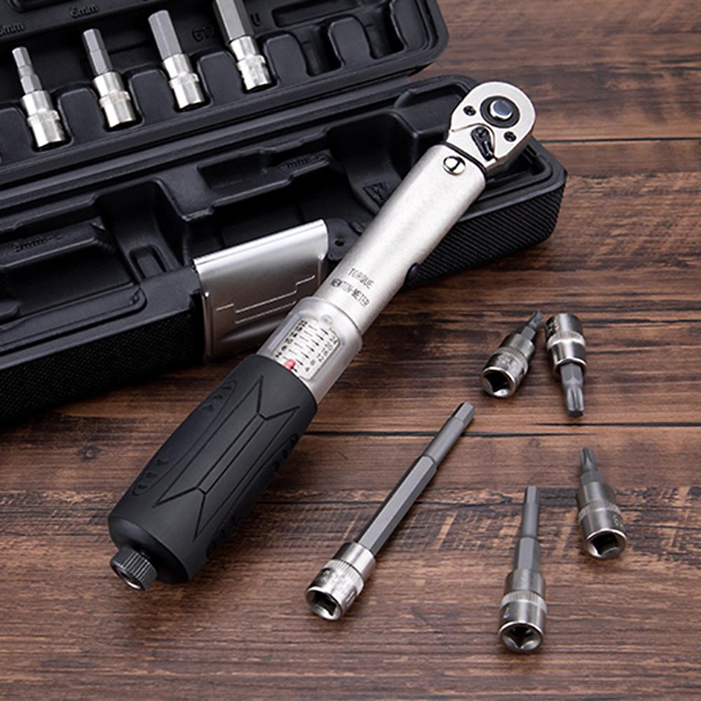 1 4'' Bike Torque Wrench Kit 2 24 NM Torque Fix Set Multifunction Bicycle Repair Tools for MTB Road Bikes