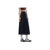 Anta Comfortable Simple Solid Color Mid Waist Casual Long Skirt Women skirts Black 962527203-2
