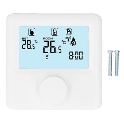 Digital Temperature Controller LCD Display Programmable Thermostat for Boiler White 30?230VDC