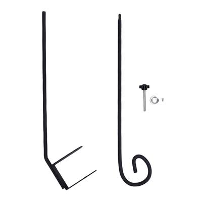 Bird Feeder Deck Hook 32in Railing Mount Adjustable Plant Hanger Bracket for Outside Lanterns Wind Chimes