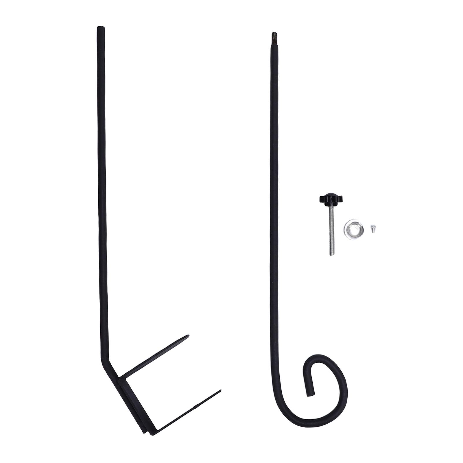 Bird Feeder Deck Hook 32in Railing Mount Adjustable Plant Hanger Bracket for Outside Lanterns Wind Chimes