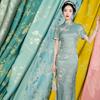 Jacquard Fabric Imitation Acetic Acid Satin for Clothing Dress Designer Handmade Diy Sewing Material Cloth 100x150cm