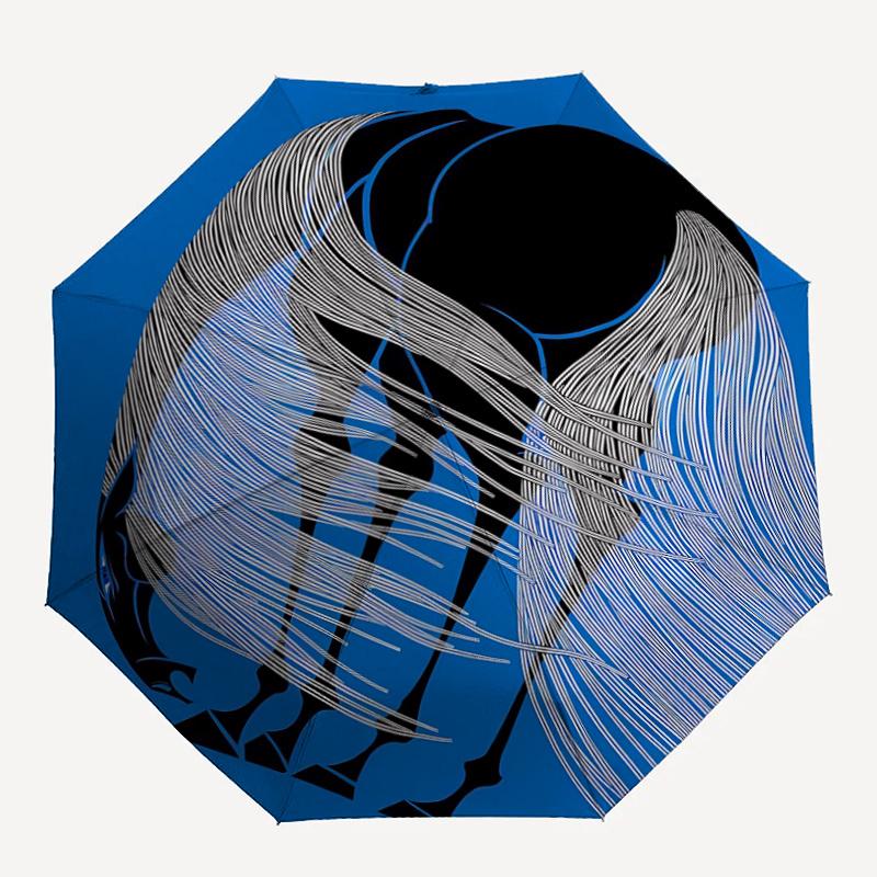 

1pc Horse Abstract Umbrella That Opens Closes Automatically Perfect Gift with a Convenient Folding Mechanism 71